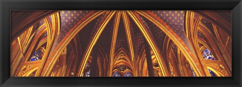 Framed Interior, Sainte Chapelle, Paris, France Print