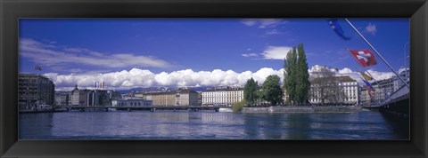 Framed Rhone River Geneva Switzerland Print