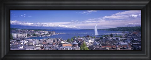 Framed Lake Geneva, Geneva, Switzerland Print