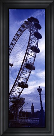 Framed Low angle view of the London Eye, Big Ben, London, England Print