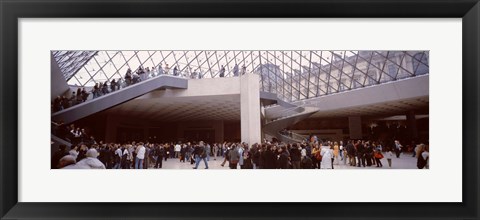 Framed Tourists in a museum, Louvre Museum, Paris, France Print