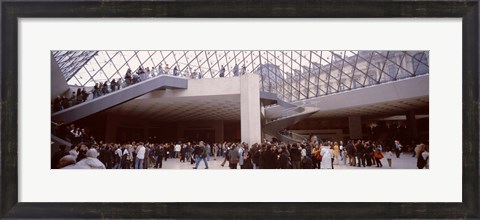 Framed Tourists in a museum, Louvre Museum, Paris, France Print
