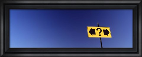 Framed Highway Sign Print