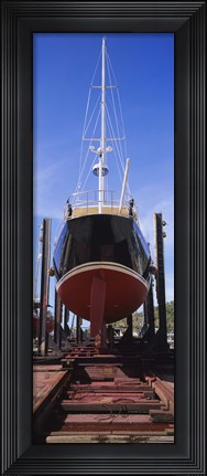 Framed Low angle view of a sailing ship at a shipyard, Antigua Print
