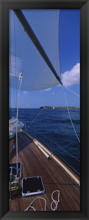 Framed Sailboat racing in the sea, Grenada Print