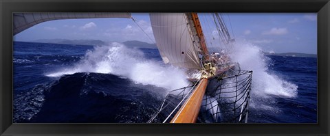 Framed Yacht Race, Caribbean Print