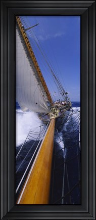 Framed Yacht Mast Caribbean Print