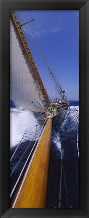 Framed Yacht Mast Caribbean Print