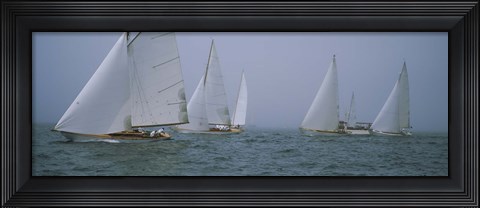 Framed Sailboats at regatta, Newport, Rhode Island, USA Print