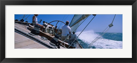 Framed Group of people racing in a sailboat, Grenada Print