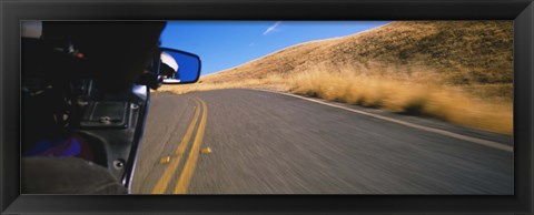 Framed Motorcycle on a road, California, USA Print