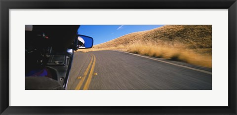 Framed Motorcycle on a road, California, USA Print