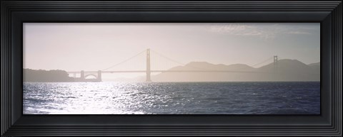 Framed Golden Gate Bridge on a hazy day, California Print