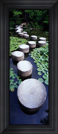 Framed Shrine Garden, Kyoto, Japan Print