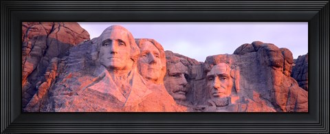 Framed Mount Rushmore, South Dakota (red hue) Print