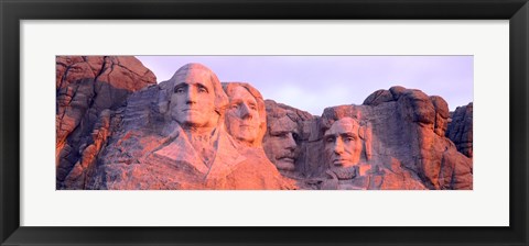 Framed Mount Rushmore, South Dakota (red hue) Print