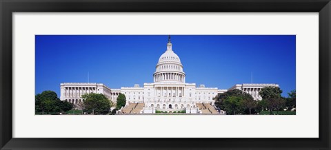 Framed Facade of a government building, Capitol Building, Capitol Hill, Washington DC, USA Print