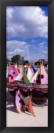 Framed Sailboats Tuilleries Paris France Print