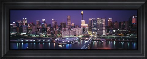 Framed Buildings on the waterfront, Sydney, Australia Print