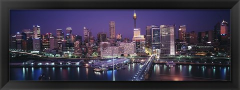 Framed Buildings on the waterfront, Sydney, Australia Print