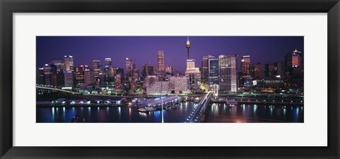 Framed Buildings on the waterfront, Sydney, Australia Print