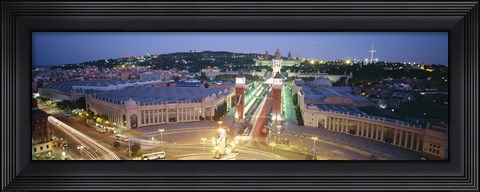 Framed Ariel View of Barcelona, Spain Print