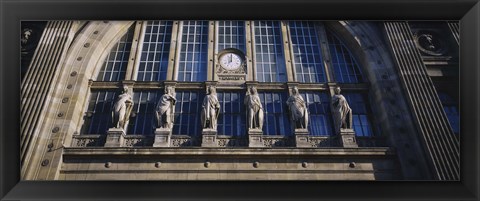 Framed Low angle view of statues on a railroad station building, Gare Du Nord, Paris, France Print