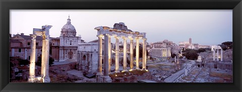 Framed Roman Forum at dusk, Rome, Italy Print