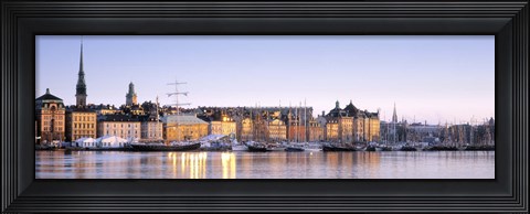 Framed Buildings on the waterfront, Old Town, Stockholm, Sweden Print