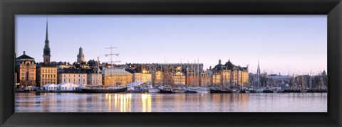 Framed Buildings on the waterfront, Old Town, Stockholm, Sweden Print