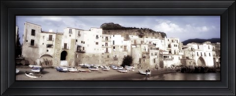 Framed Old Town, Cefalu, Sicily, Italy Print