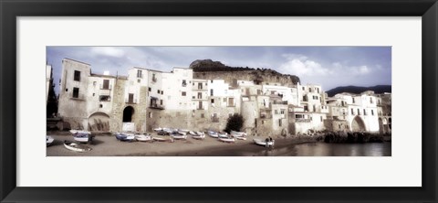 Framed Old Town, Cefalu, Sicily, Italy Print