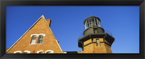 Framed Low angle view of a lighthouse, Block Island, Rhode Island, USA Print