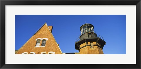 Framed Low angle view of a lighthouse, Block Island, Rhode Island, USA Print