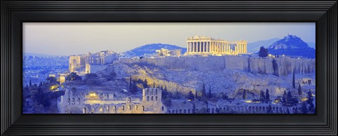 Framed Acropolis at Dusk Print
