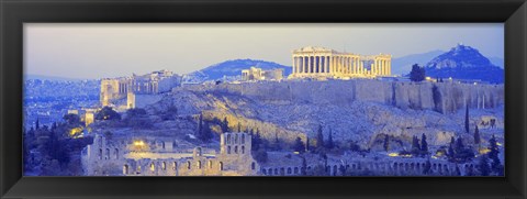 Framed Acropolis at Dusk Print