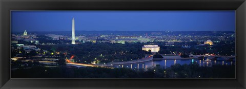 Framed Panoramic view of Washington DC Print