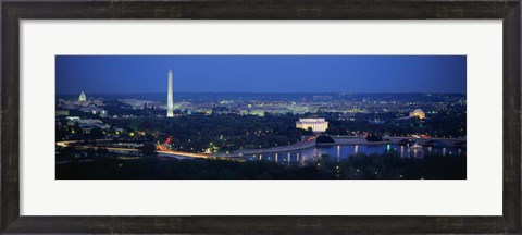 Framed Panoramic view of Washington DC Print