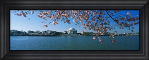 Framed Monument at the waterfront, Jefferson Memorial, Potomac River, Washington DC, USA Print