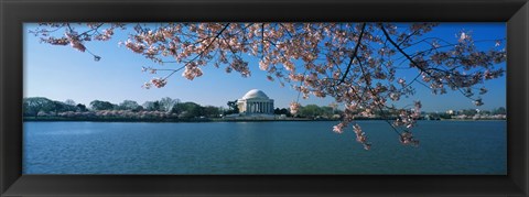 Framed Monument at the waterfront, Jefferson Memorial, Potomac River, Washington DC, USA Print