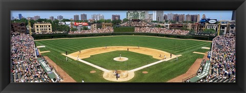 Framed Cubs playing in Wrigely Field, USA, Illinois, Chicago Print