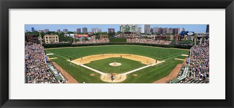 Framed Cubs playing in Wrigely Field, USA, Illinois, Chicago Print