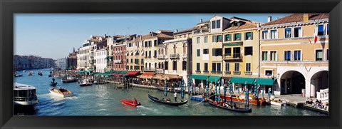 Framed High angle view of a canal, Grand Canal, Venice, Italy Print