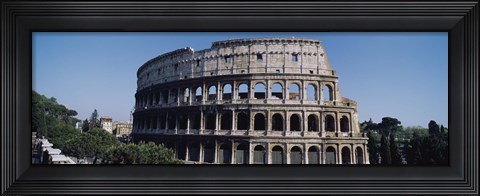 Framed Facade Of The Colosseum, Rome, Italy Print