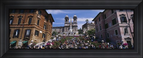 Framed Low angle view of tourist on steps, Spanish Steps, Rome, Italy Print