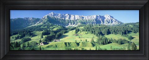 Framed Switzerland, Emmental, High angle view of a farmland Print
