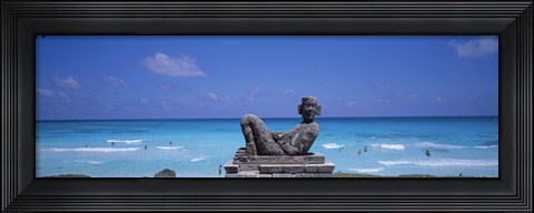 Framed Chac Mool Altar, Cancun, Mexico Print