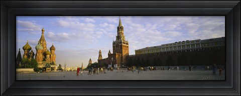 Framed Cathedral at a town square, St. Basil&#39;s Cathedral, Red Square, Moscow, Russia Print