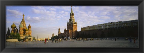 Framed Cathedral at a town square, St. Basil&#39;s Cathedral, Red Square, Moscow, Russia Print