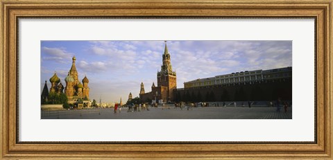 Framed Cathedral at a town square, St. Basil&#39;s Cathedral, Red Square, Moscow, Russia Print